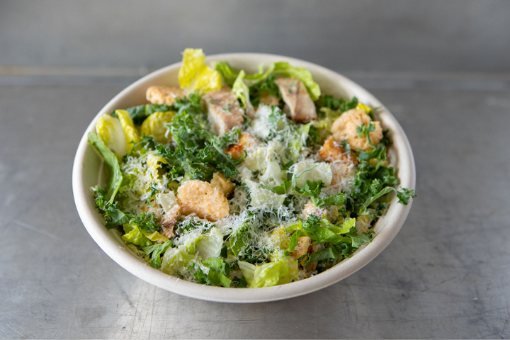 Chicken Kale Caesar Salad