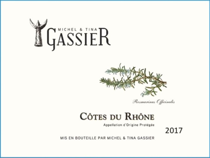 Syrah, Gassier Cotes du Rhone