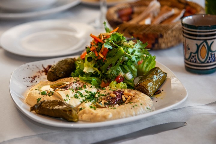 Grape leaves combo plate