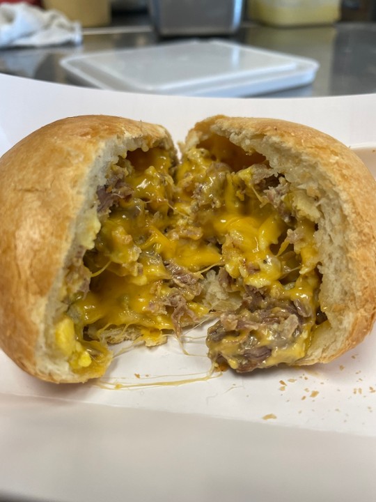 Shredded Beef, Eggs, Cheese & Jalapeños