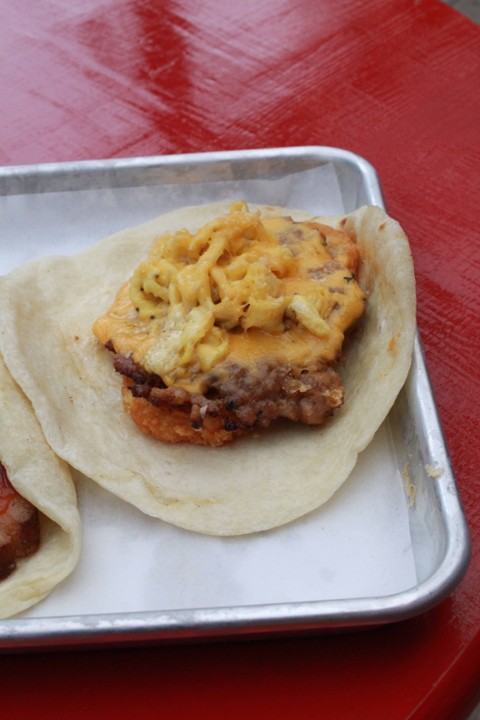 Sausage Patty and Hashbrown taco