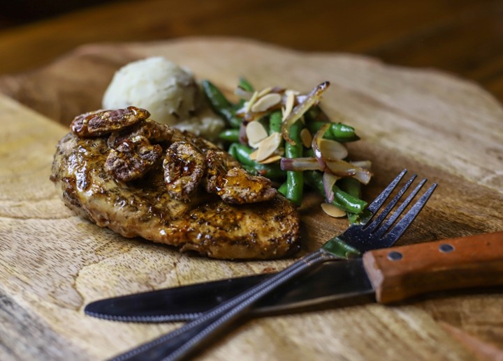 Bourbon Pecan Chicken w/2 sides