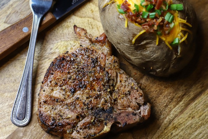 Porky's Chop with Baked Potato