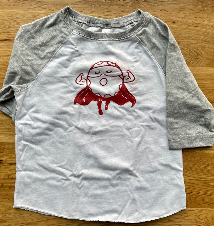 Toddler Raglan T-shirt with Superhero Doughnut