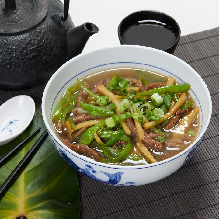 Beef Chili Pepper Rice Noodle Soup - 小椒牛肉丝汤米粉