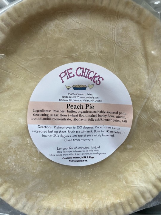 9" Peach Pie--Frozen