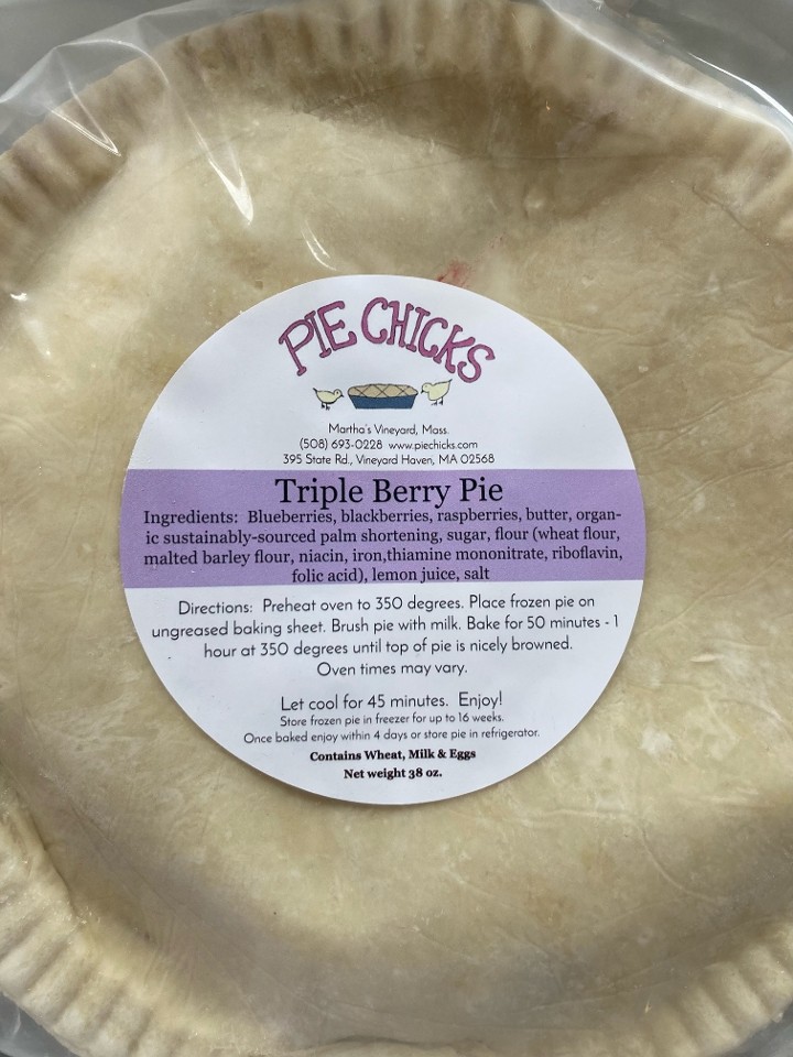 9" Triple Berry Pie--Frozen