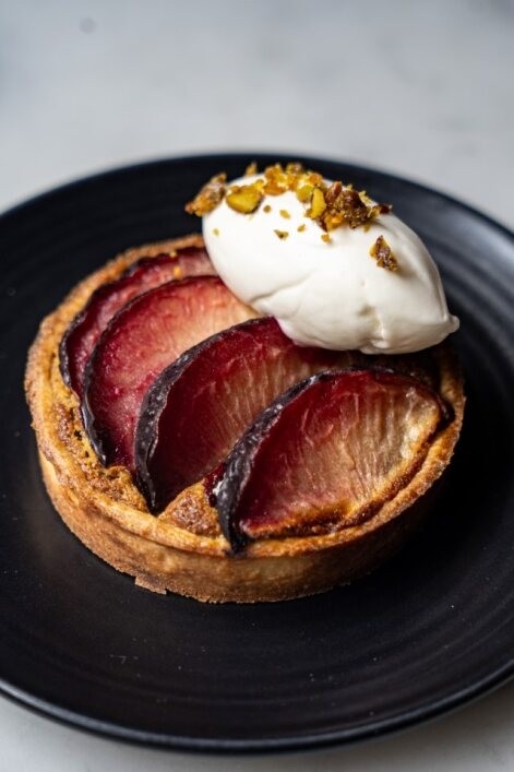 Plum & Pistachio Tart
