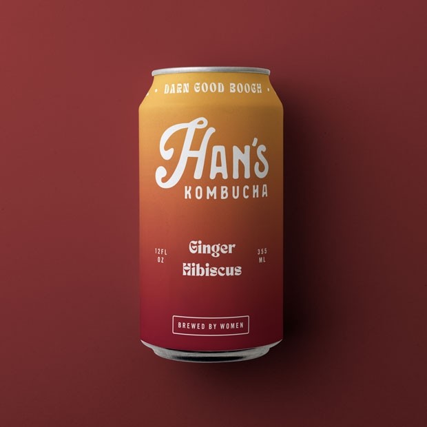 Han's Kombucha Ginger Hibiscus