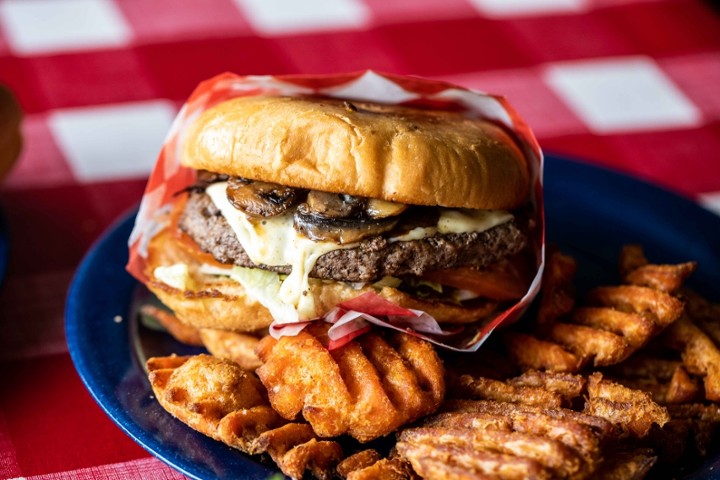 Mushroom and Swiss Burger