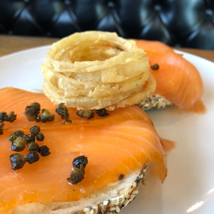 Duck Trap Smoked Salmon Bagel