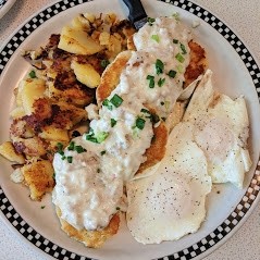 Eggs any style with Biscuits and Gravy