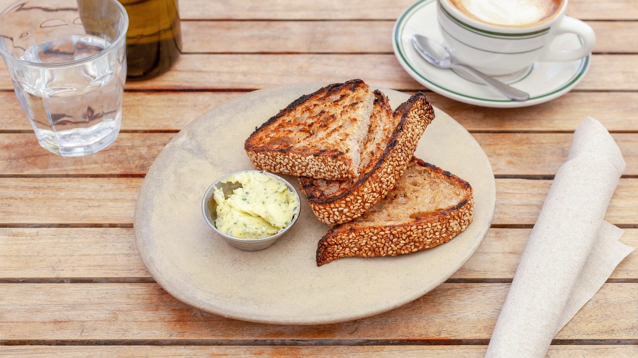GRILLED BREAD & HERB BUTTER