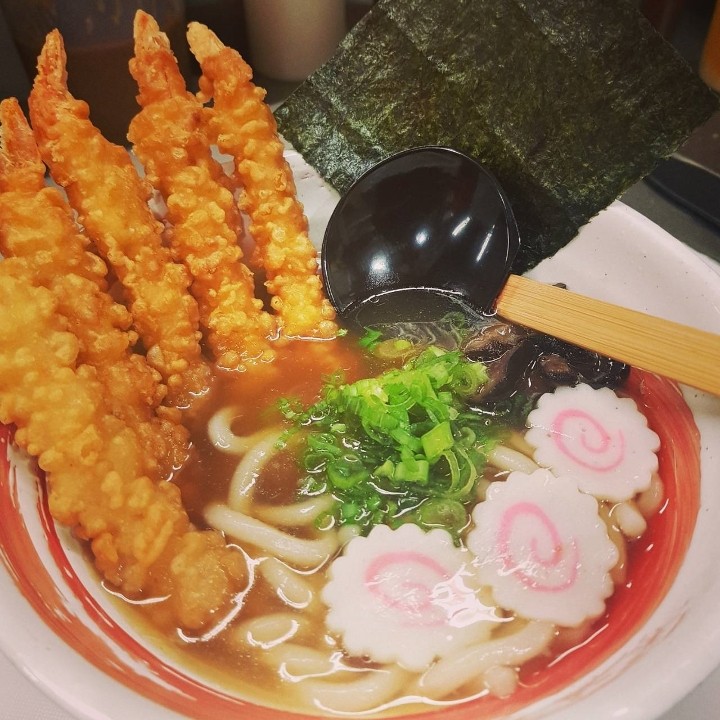 Shrimp Tempura Udon Noodle Soup