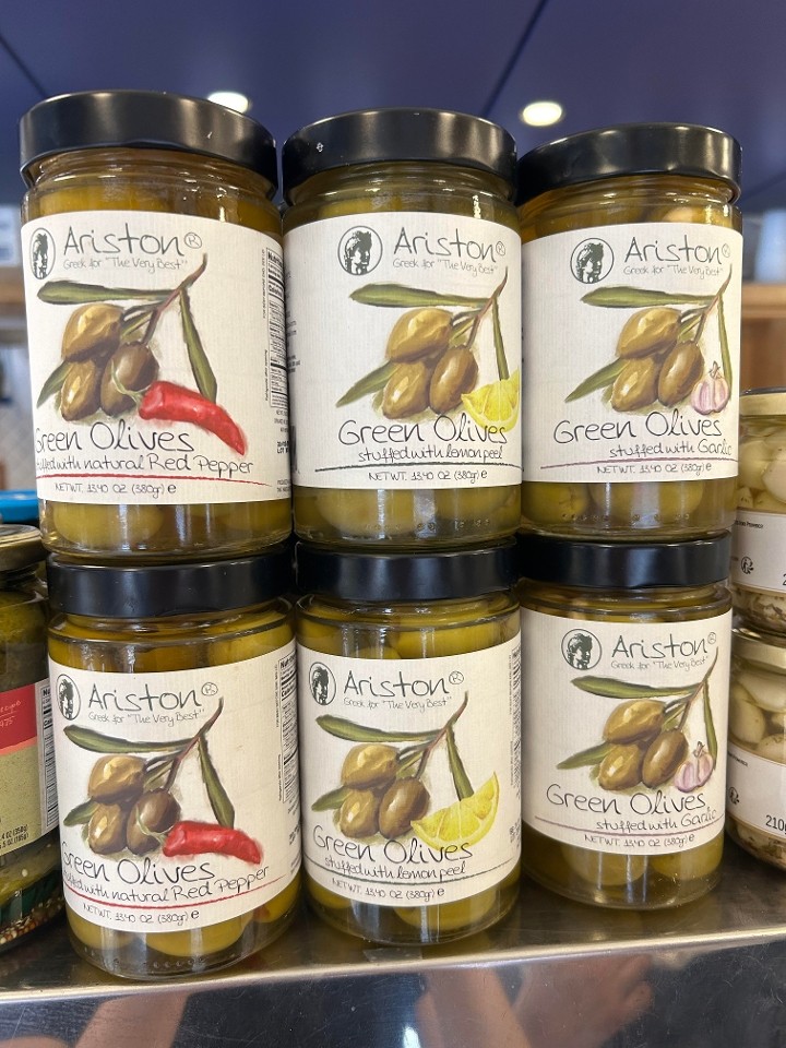 Ariston Green Olives - stuffed with garlic
