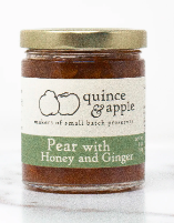 Q&A Pear with Honey and Ginger Preserves
