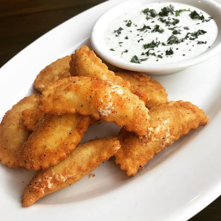 Buffalo Queso Toasted Ravioli