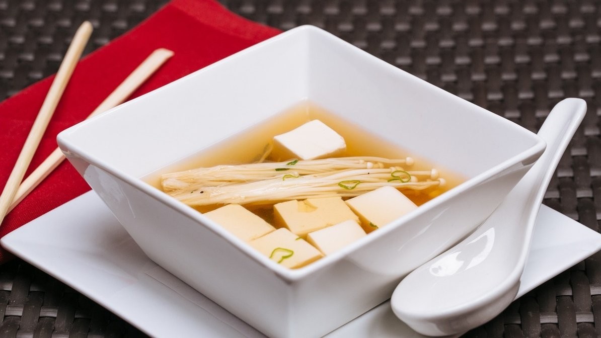 Tofu And Enoki Soup