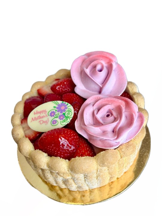 Yuzu Strawberry Rose Cake 6"