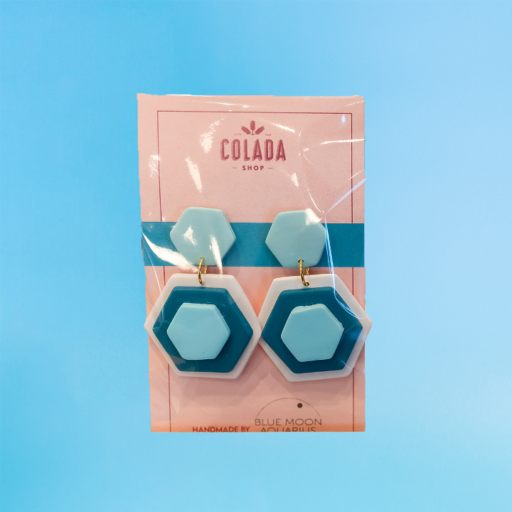 Hexagon Earrings +