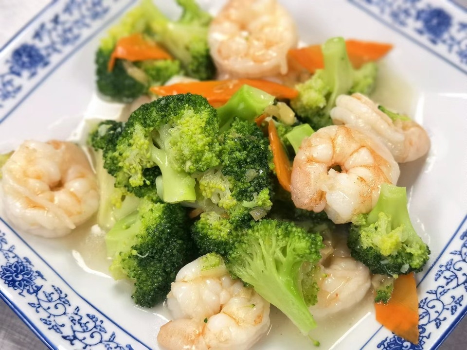 Jumbo Shrimp W/Broccoli 西兰花炒大虾