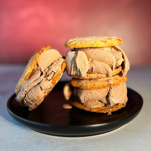 Raspberry & Chocolate Ice Cream Sandwich