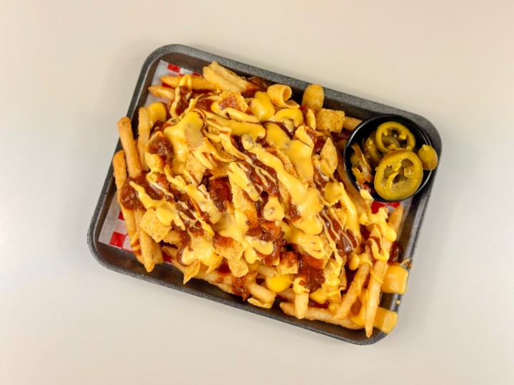 Frito Pie Cheesy Fries (Includes Side of Jalapeños)
