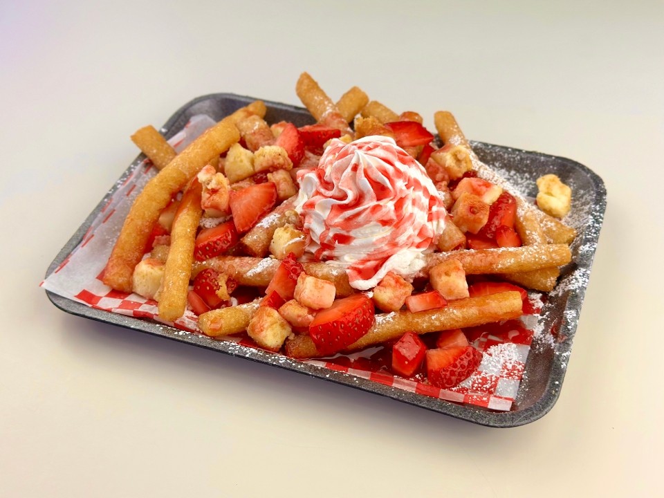Strawberry Cheesecake Funnel Cake Fries