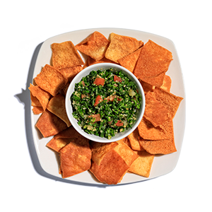 Pita Chips with Tabouli
