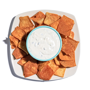 Pita Chips with Tzatziki