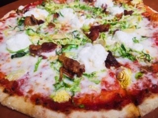 Brussels Sprout Bacon Pizza