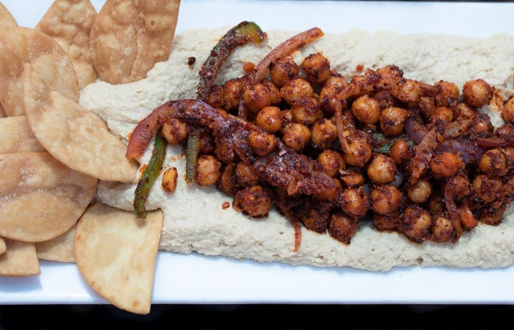 Hummus with Tahini & Spicy Chickpeas