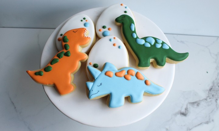 Dinosaur Royal Iced Cookie Set