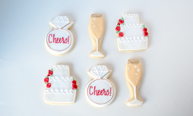 Wedding Celebration Royal Iced Cookie Set (Dozen)