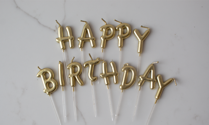 Golden Birthday Candles