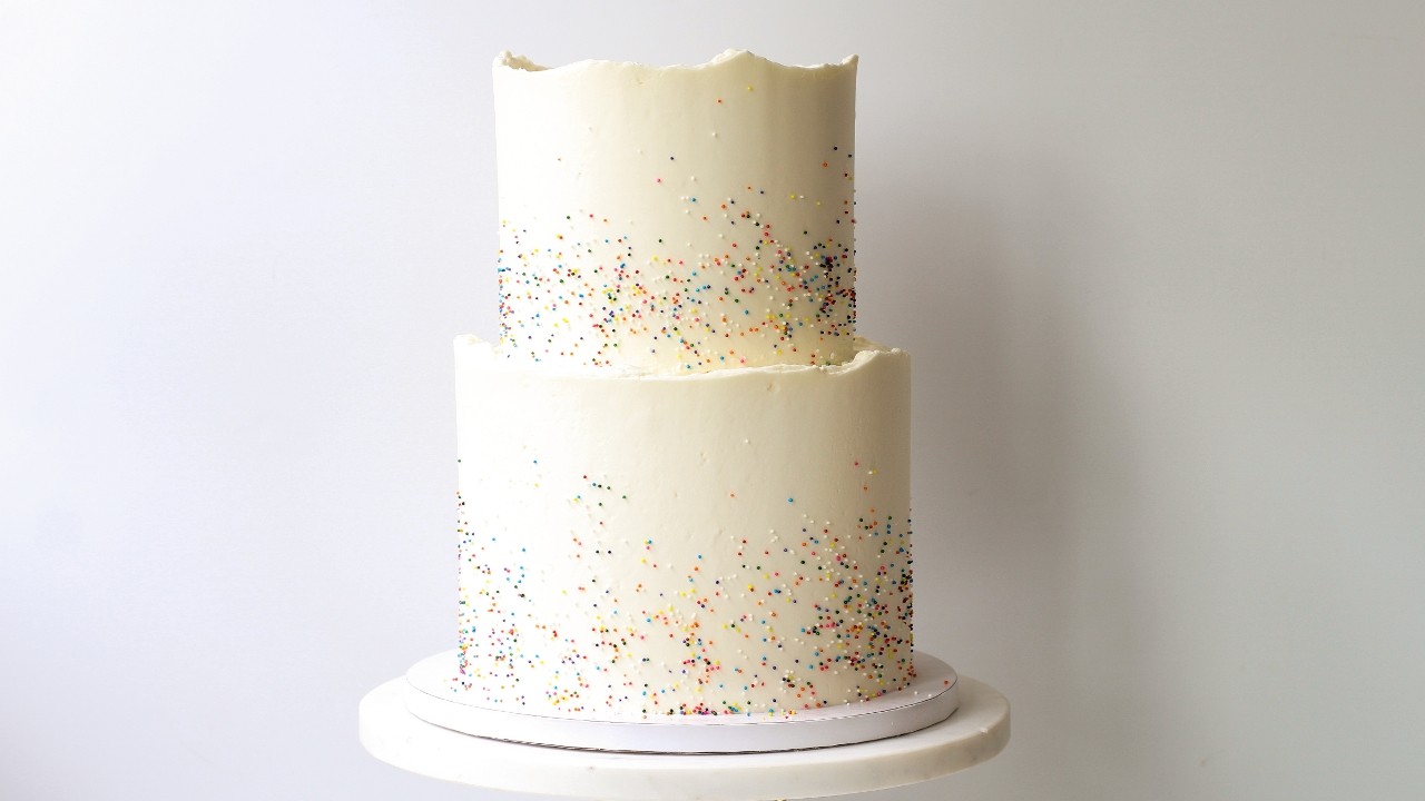 Sprinkle Birthday Cake - Two Tiered