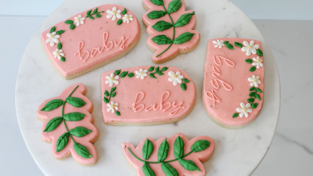 Floral Baby Shower Buttercream Cookie Set