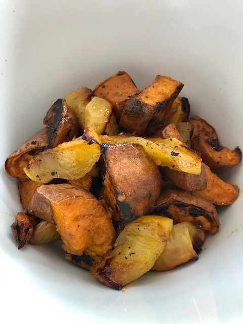 Roasted Local Sweet Potatoes