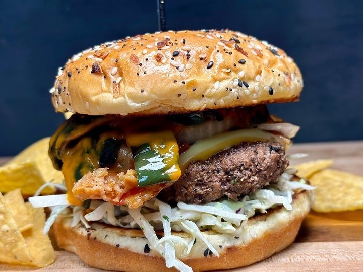 "Slaw & Order: BBQ" Burger