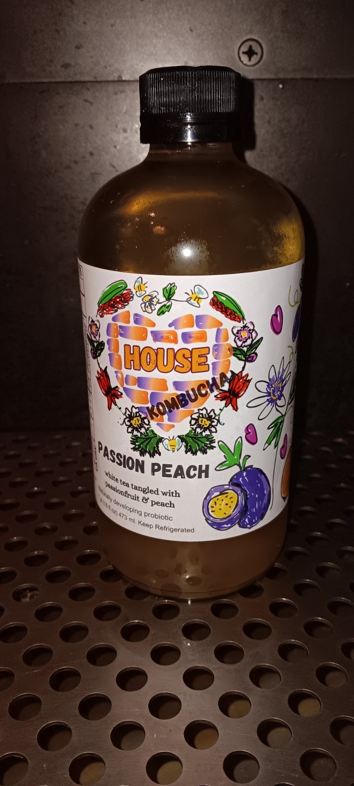 Kombucha - Passion Peach (16oz Bottle)