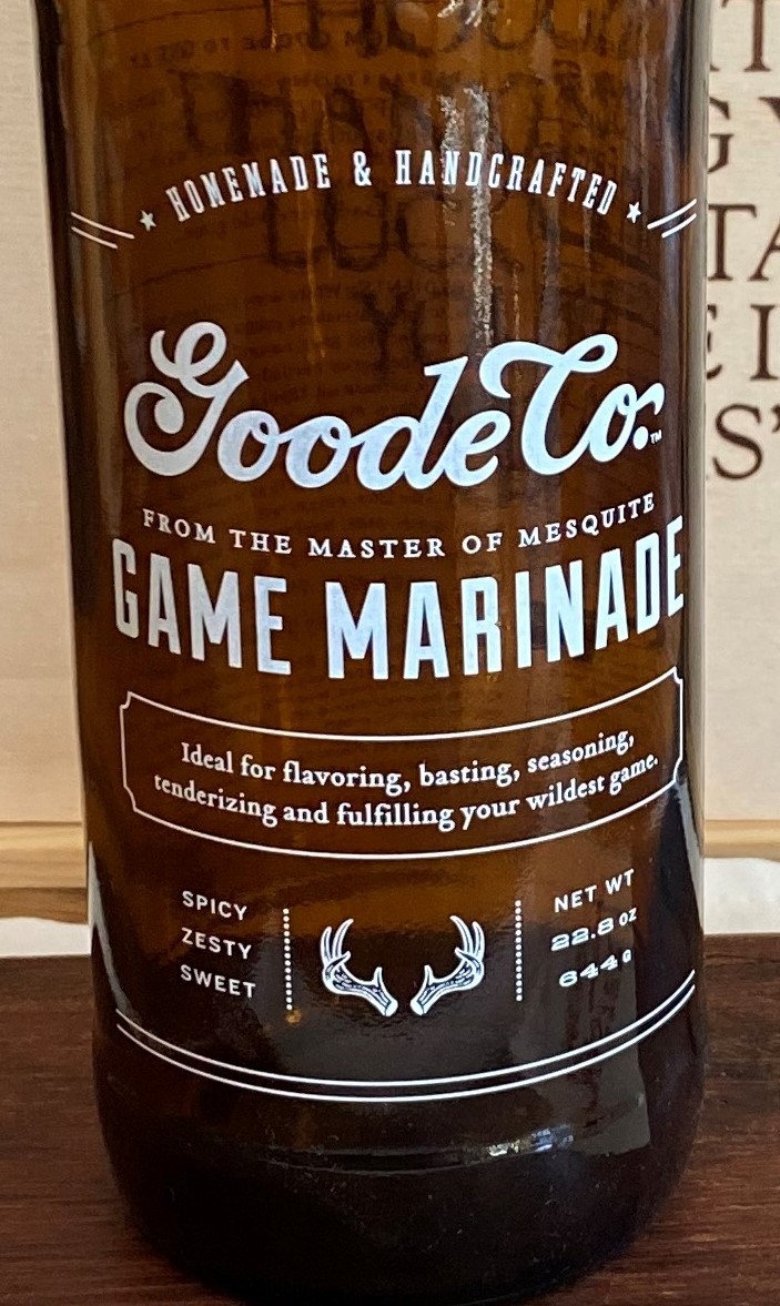 Goode Co. Grill Bottled Marinade - Game Marinade