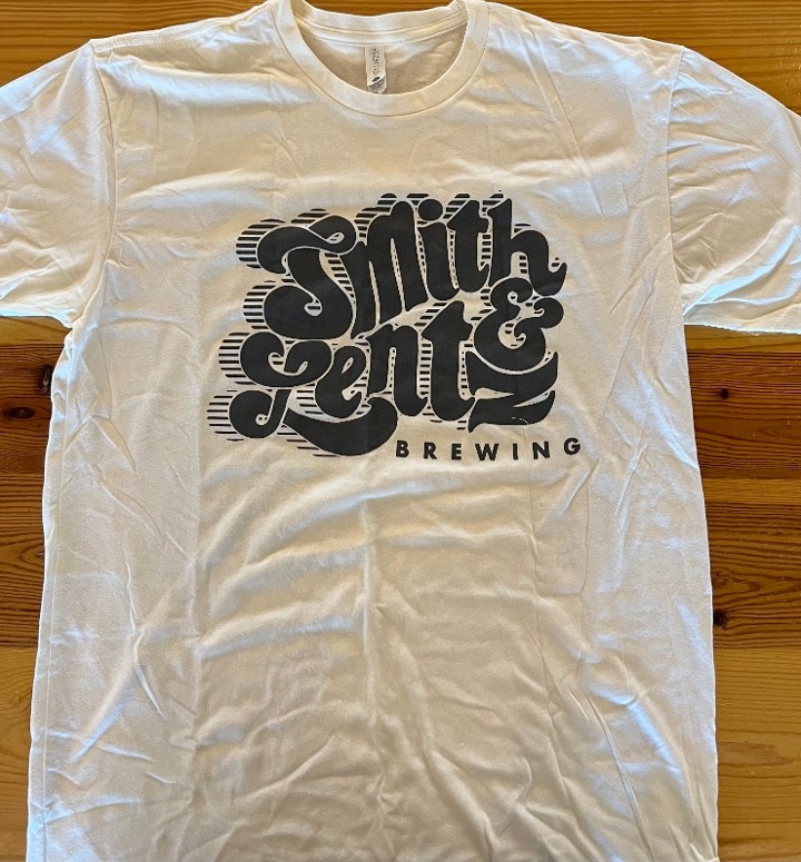 White/Charcoal Logo Tee