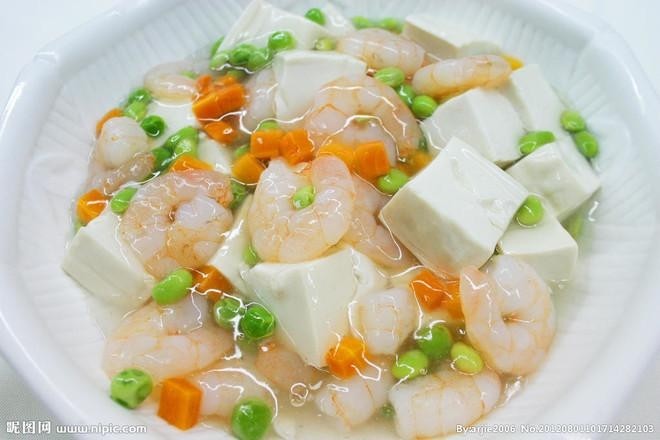 虾仁豆腐 Shrimp Tofu