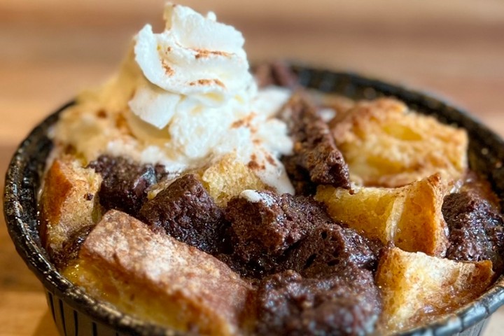 Chocolate Brownie Bread Pudding_