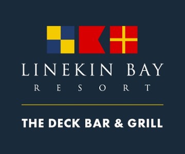 Deck Bar & Grill at Linekin Bay Resort logo