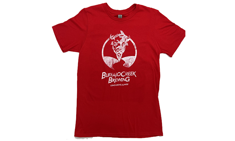 Red Distressed Buffalo Creek T-Shirt