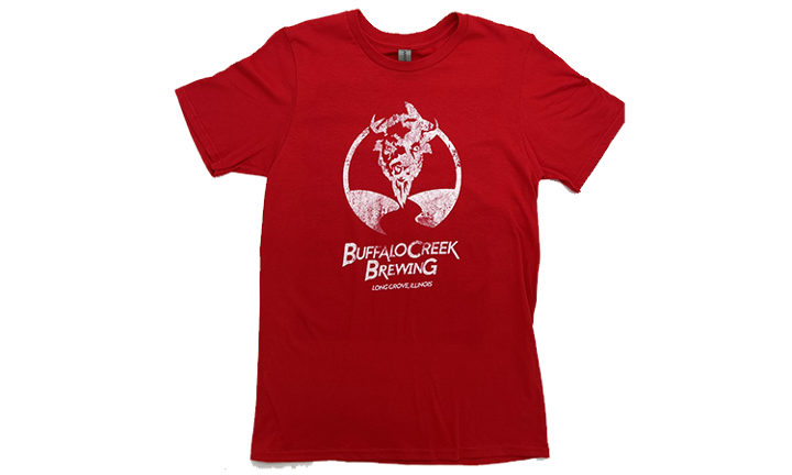 Red Distressed Buffalo Creek T-Shirt