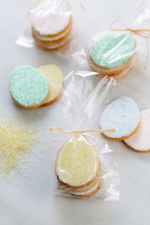 4 Easter Egg Cookies in a Bag