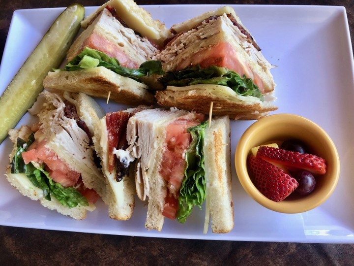 Turkey, Bacon, Swiss Club Sandwich
