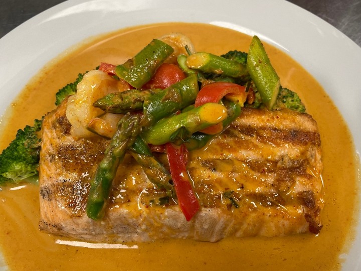 Grilled Salmon Panang Curry